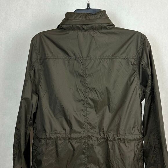 Carly Jean Los Angeles Rain Coat Jacket Shell Windbreaker with Hood Long Adjusta - Picture 6 of 11